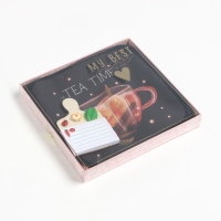 Набор подарочный "Время для чая" полотенце 40х73см, прихватка 19х19см, магнит 11х7см