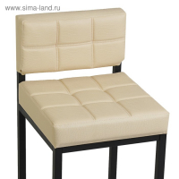 Стул барный ЛОФТ-1 со спинкой, Черный/ Молочная рептилия