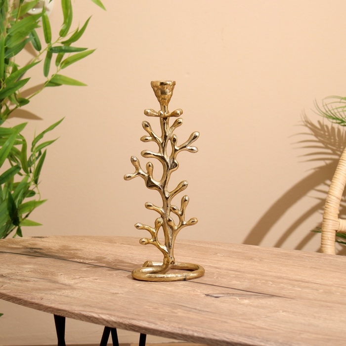 Подсвечник Подсвечник "Фьюри" алюминий 10х11,5х30 см