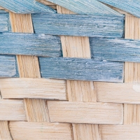 Корзина плетеная 19х9/34 см, бирюзовый, бамбук Корзина плетеная 19х9/34 см, бирюзовый, бамбук