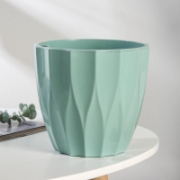 Кашпо для цветов со вставкой &laquo;Флюте&raquo;, 3 л, цвет нефрит