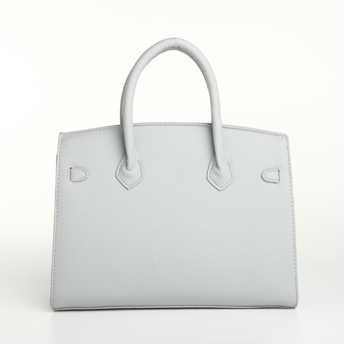 Сумка женская 30*10*23 отд на клапане, длин ремень, серый