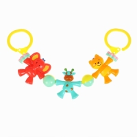 Растяжка на коляску/кроватку &laquo;Слоник&raquo;, 3 игрушки с погремушками, цвет МИКС, Крошка Я