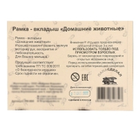 Рамка-вкладыш «Домашние животные» Рамка-вкладыш «Домашние животные»