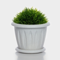 Горшок с поддоном «Фелиция», 1,8 л, цвет мраморный Горшок с поддоном «Фелиция», 1,8 л, цвет мраморный