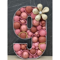 Каркас для аэромозаики &laquo;Цифра 9&raquo;, Белый, 100 см, 1 шт.