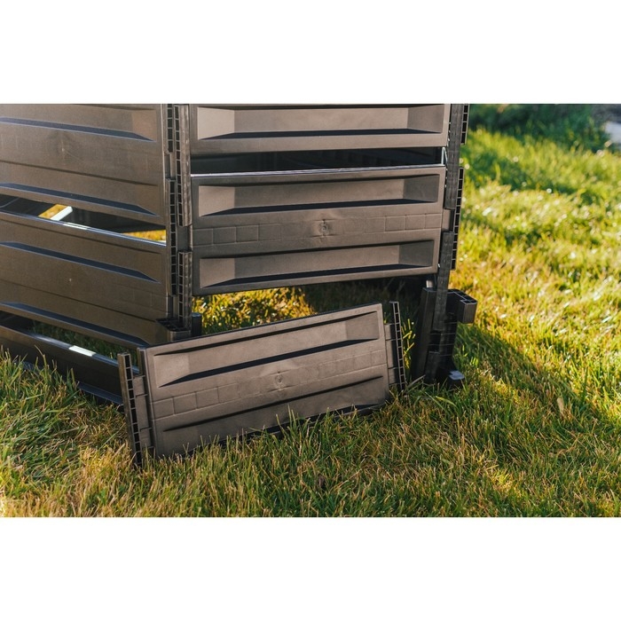 Компостер пластиковый, 800 л, 125 × 105 × 84 см, чёрный Компостер пластиковый, 800 л, 125 × 105 × 84 см, чёрный