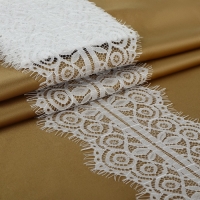 Кружево реснички, 145 мм &times; 3 &plusmn; 0,5 м, цвет белый