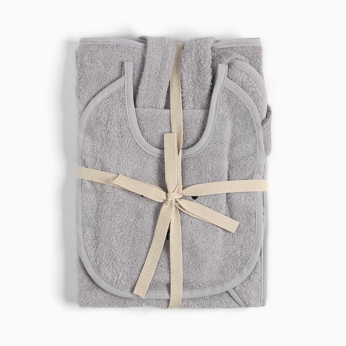 Набор Крошка Я (полотенце-уголок, рукавица, нагрудник), серый, 100% хл, 360 гр/м2 Набор Крошка Я (полотенце-уголок, рукавица, нагрудник), серый, 100% хл, 360 гр/м2