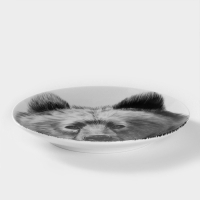 Тарелка фарфоровая &laquo;Медведь&raquo;, d=17,5 см, белая