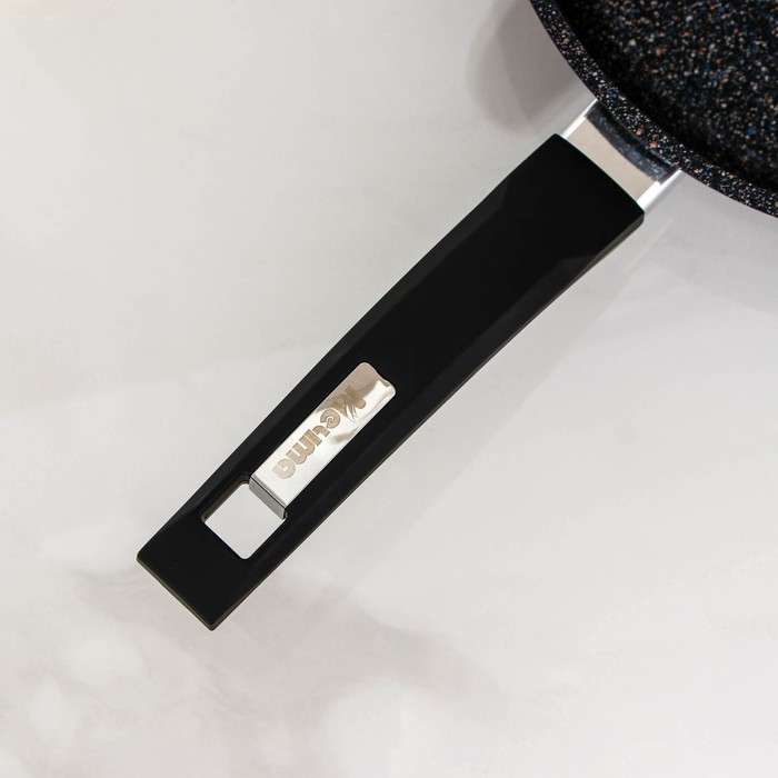 Сковорода &laquo;Гранит Star&raquo;, d=24 см, стеклянная крышка, антипригарное покрытие, тёмно-синий