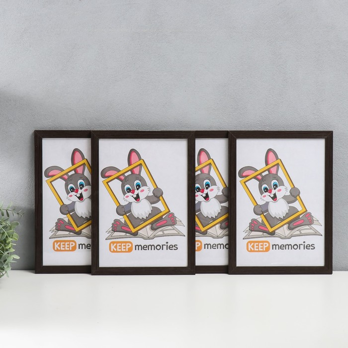 Набор фоторамок МДФ Набор фоторамок МДФ "OfficeSpace" 21х30 см, 4 шт, чёрный (пластиковый экран)