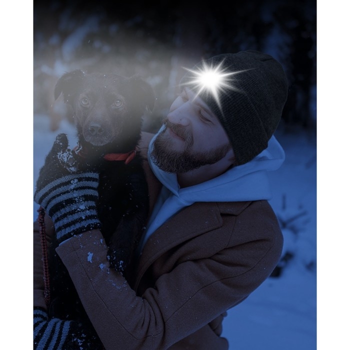 Фонарь-шапка аккумуляторный, 200 мАч, 4 LED, 3 режима, USB Фонарь-шапка аккумуляторный, 200 мАч, 4 LED, 3 режима, USB