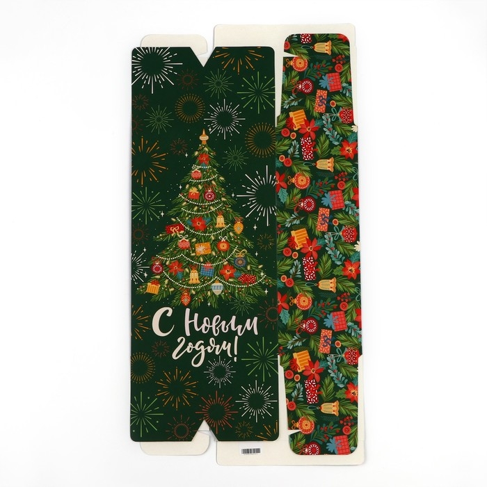 Подарочная коробка - конфета новогодняя складная &laquo;Новогодняя ёлка&raquo;, 18 х 28 х 10 см, Новый год