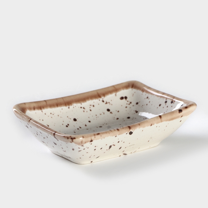 Соусник фарфоровый под соевый соус Punto bianca, 50 мл, 9,5&times;7 см