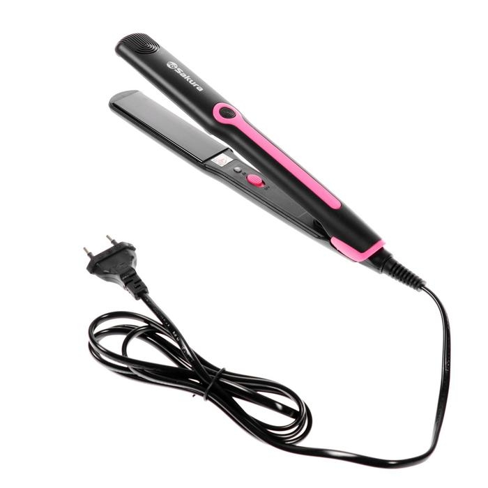 Выпрямитель Sakura SA-4516P, 35 Вт, тефлоновое покрытие, 90х27 мм, 200ºС, розовый Выпрямитель Sakura SA-4516P, 35 Вт, тефлоновое покрытие, 90х27 мм, 200ºС, розовый