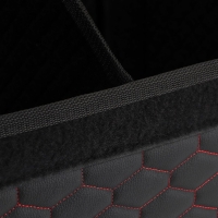 Органайзер кофр в багажник автомобиля LION, экокожа, соты, 50×30×30 см, черно-красный Органайзер кофр в багажник автомобиля LION, экокожа, соты, 50×30×30 см, черно-красный