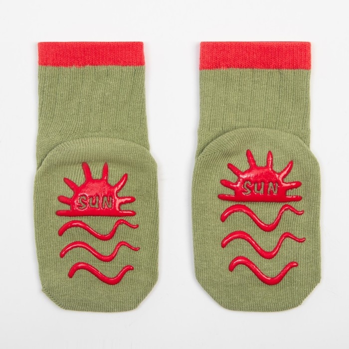 Носки детские MINAKU со стоперами цв.зеленый, р-р 12 см