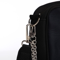 Сумка женская текстильная &laquo;Цветы&raquo;, 19х14х6 см, чёрный