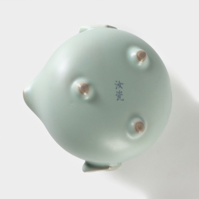 Набор для чайной церемонии керамический &laquo;Тясицу&raquo;, 2 предмета: чайник 200 мл, чашка 100 мл, цвет голубой