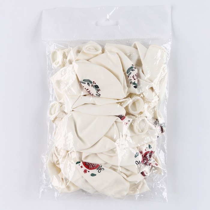 Воздушный шар латексный 12" &laquo;Новогодний венок&raquo;, 25 шт.