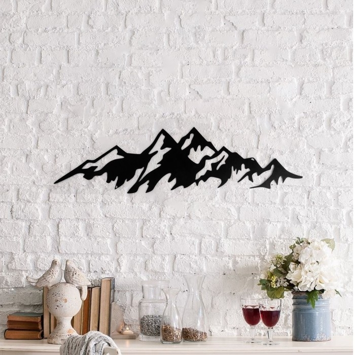 Панно металлическое Панно металлическое "Горы" 40х9см