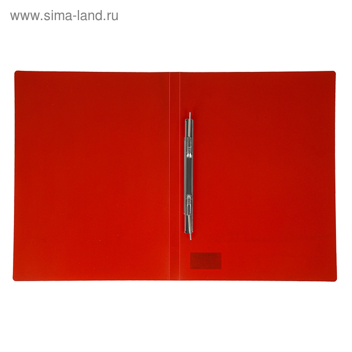 Папка с пружинным скоросшивателем А4, 500 мкм, корешок 15 мм, Calligrata, до 100 листов, красная