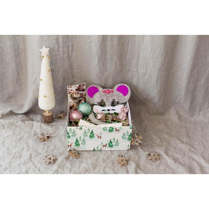 Коробка подарочная новогодняя складная &laquo;Лесная сказка&raquo;, 31,2 х 25,6 х 16,1 см, Новый год