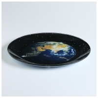 Тарелка РОСКОСМОС х ONLYTOP, d=23 см, цвет чёрный Тарелка РОСКОСМОС х ONLYTOP, d=23 см, цвет чёрный