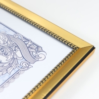 Фоторамка пластик формат А4 "Косичка" золото 30х23,2 см Фоторамка пластик формат А4 "Косичка" золото 30х23,2 см