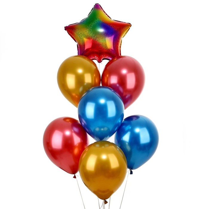 Набор шаров «Сердечко. Градиент», латекс, фольга набор 7 шт. Набор шаров «Сердечко. Градиент», латекс, фольга набор 7 шт.