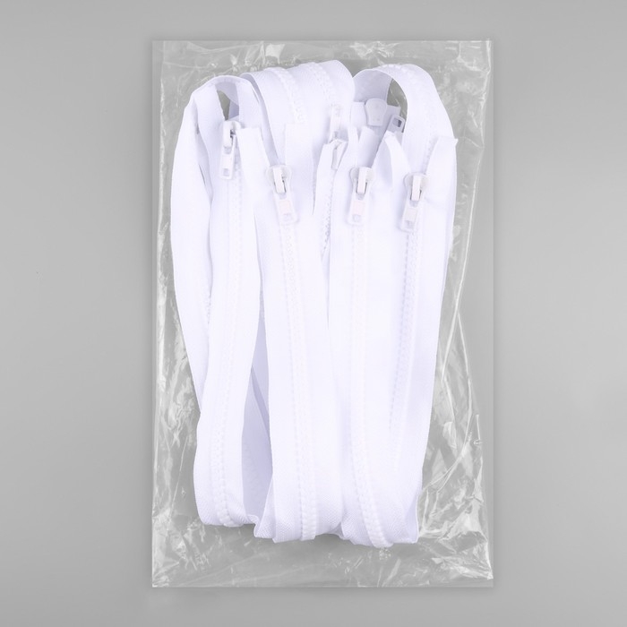 Молния &laquo;Трактор&raquo;, №8, разъёмная, 2 замка, замки автомат, 120 см, цвет белый, цена за 1 штуку