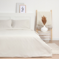 Постельное бельё LoveLife евро Coconut milk 200х217см, 225х240см, 50х70см-2шт, 100%хлопок, сатин, 125г/м&sup2;