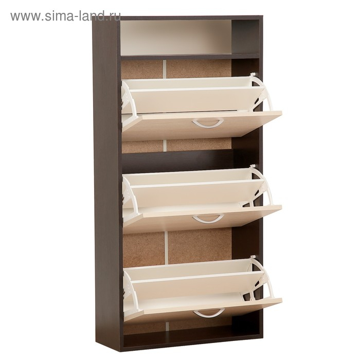 Обувница Приветливая-1, 600х222х1232, Венге темный/Венге светлый