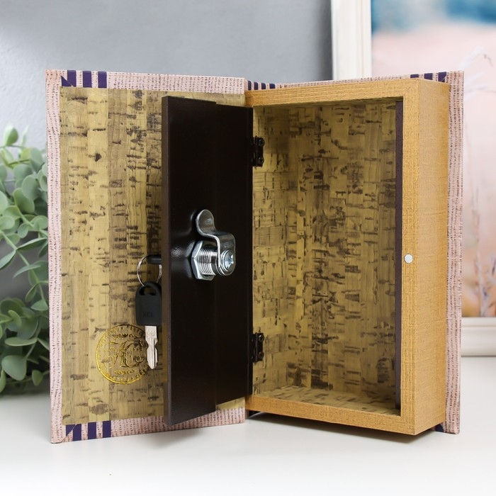 Сейф-книга дерево кожзам Сейф-книга дерево кожзам "Якорь" 21х13х5 см