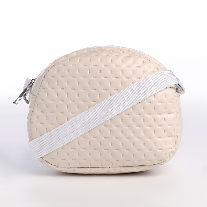 Сумка детская для девочки на молнии, цвет бежевый