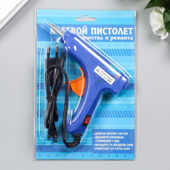 Клеевой пистолет 13,5х11 см питание: сетевой, диаметр стержня - 7 мм МИКС Клеевой пистолет 13,5х11 см питание: сетевой, диаметр стержня - 7 мм МИКС