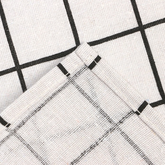 Фартук Экономь и Я Клетка.цвет светло-серый 56*70&plusmn;4см, 100% хл, рогожка