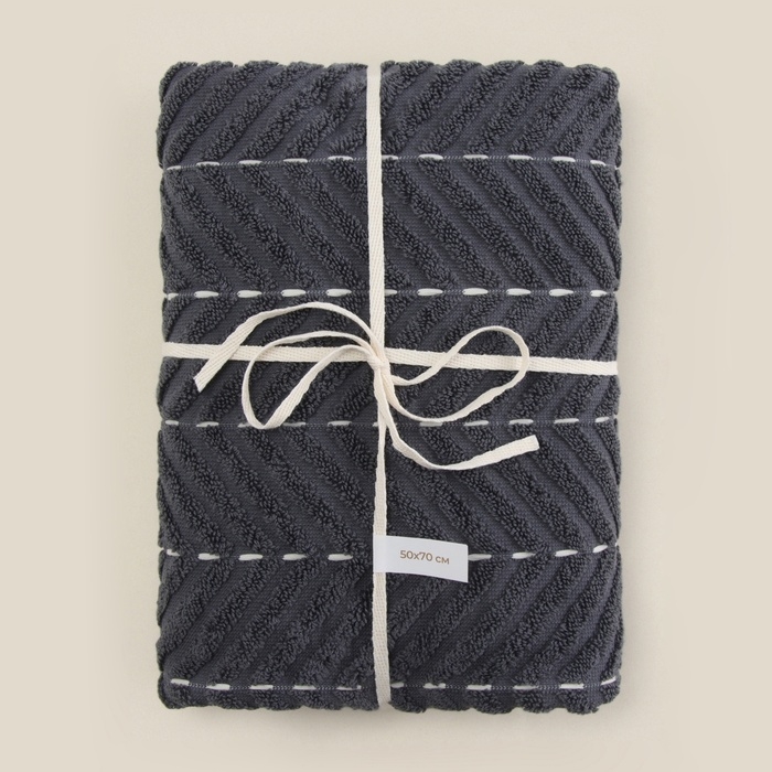 Коврик махровый SL HOME: Lines Коврик махровый SL HOME: Lines "Гри Сандре" 50х70 см, 100% хлопок, 750 г/м2