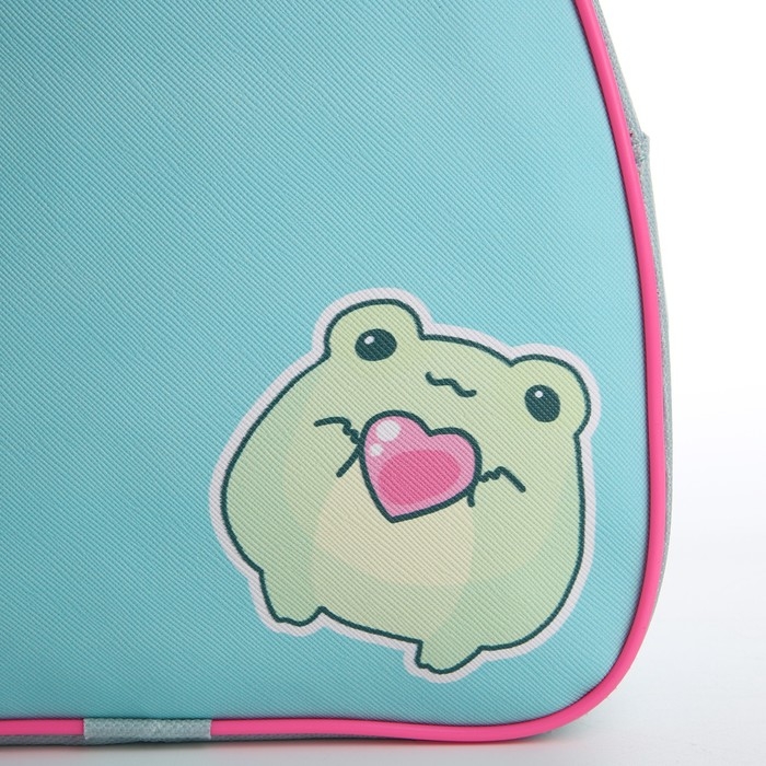 Рюкзак детский для девочки &laquo;Милая лягушка&raquo;, 23х20,5 см, отдел на молнии, цвет мятный