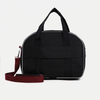 Чемодан малый 37 л (S) с сумкой, отдел на молнии, с расширением, с расширением, цвет чёрный