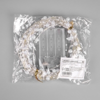 Гирлянда «Нить» 5 м роса с насадками «Перламутр», IP20, нить серебристая, 50 LED, батарейки AAx2 (не в комплекте), 2 режима, свечение тёплое белое Гирлянда «Нить» 5 м роса с насадками «Перламутр», IP20, нить серебристая, 50 LED, батарейки AAx2 (не в комплекте), 2 режима, свечение тёплое белое