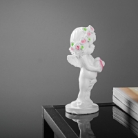 Фигура "Ангелочек с сердцем на подставке" 6х14см