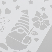 Трафарет пластик "Цветочные гномы" 20х20 см Трафарет пластик "Цветочные гномы" 20х20 см