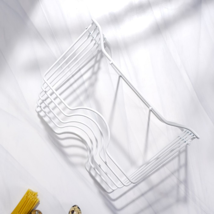 Держатель для крышек и разделочных досок Доляна, 26&times;16&times;22 см, цвет белый