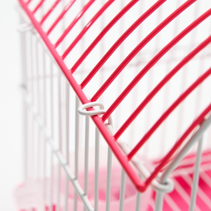 Клетка для грызунов укомплектованная RT-2c, 23 х 16,5 х 20 см, розовая