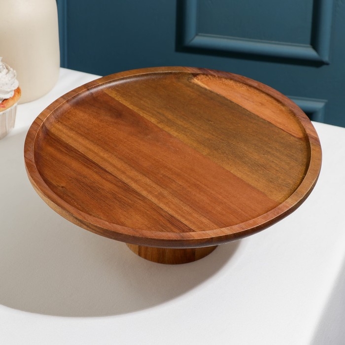 Подставка для торта «Тропики», d=25 см, акация Подставка для торта «Тропики», d=25 см, акация