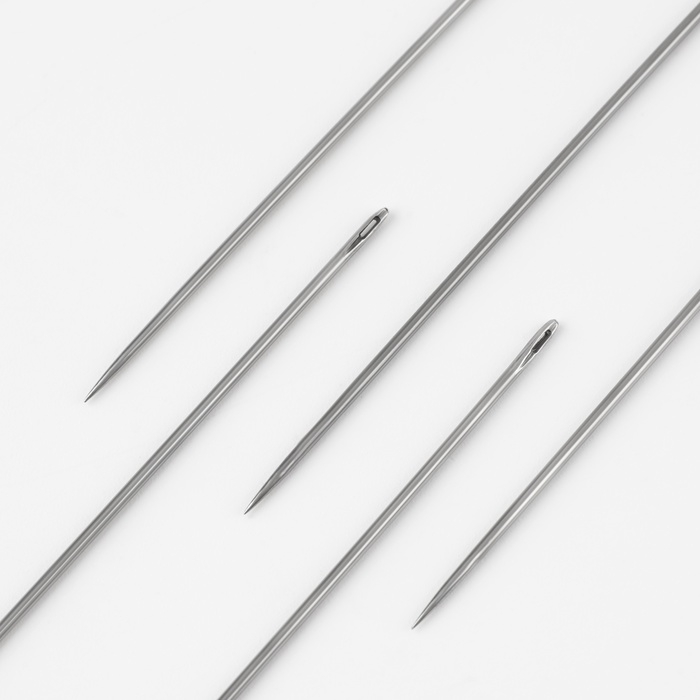 Иглы швейные, для кожи и обуви №1, d = 1 мм, 6 см, 10 шт, С-15