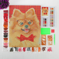 Алмазная мозаика с полным заполнением на подрамнике &laquo;Собачка&raquo;, 30 х 40 см