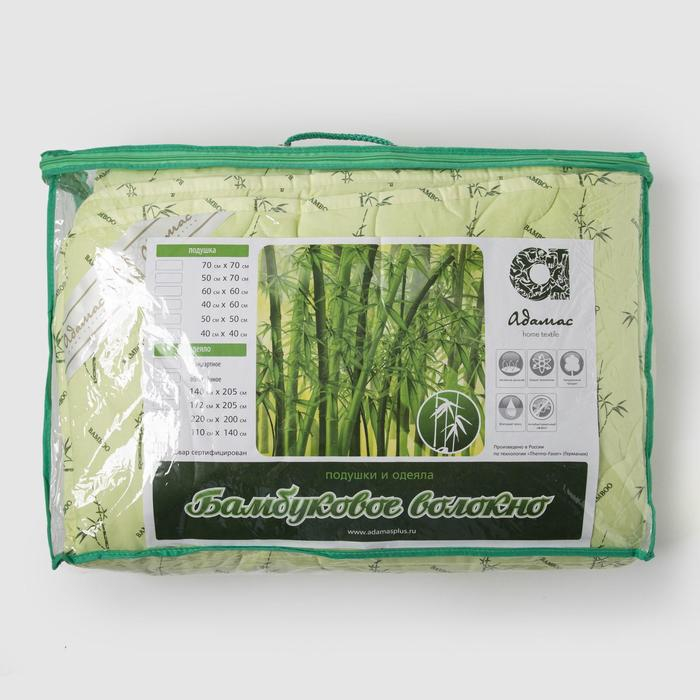 Одеяло всесезонное Адамас "Бамбук", размер 200х220 &plusmn; 5 см, 300гр/м2, чехол тик, цвет микс